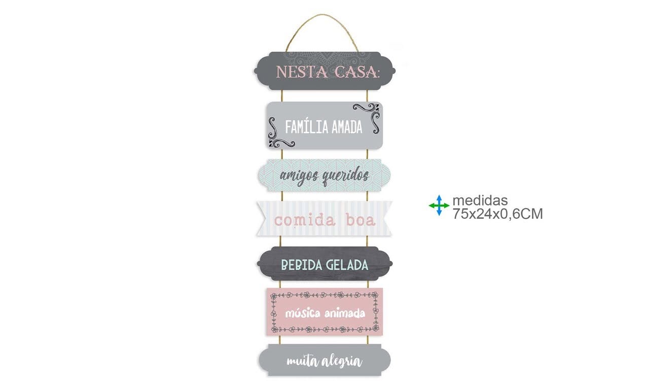 Placa de Parede MDF 72x24x0,6cm