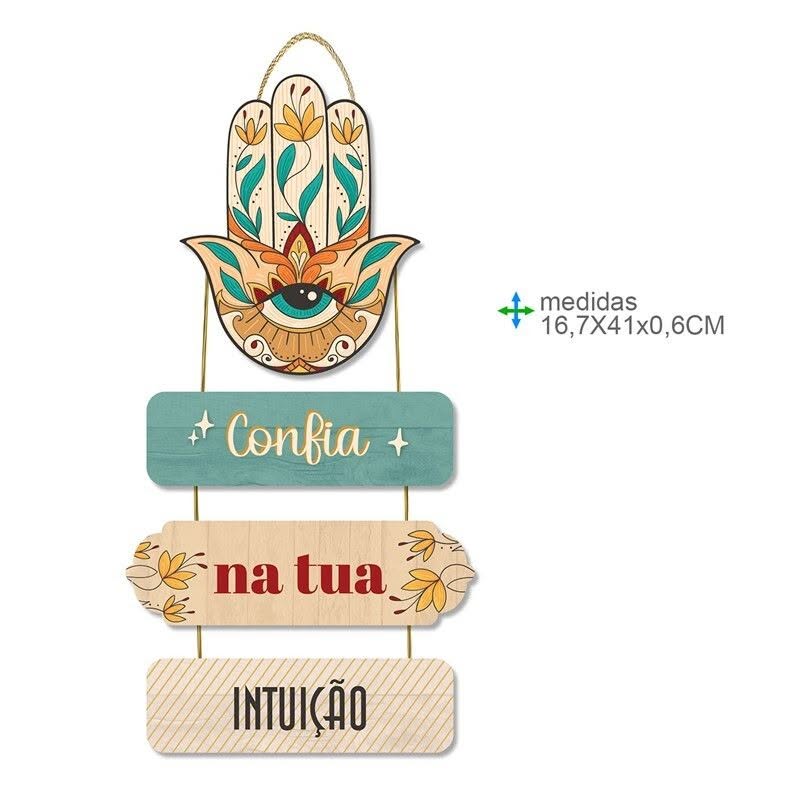 Placa Parede MDF 16,7x41x0,6cm