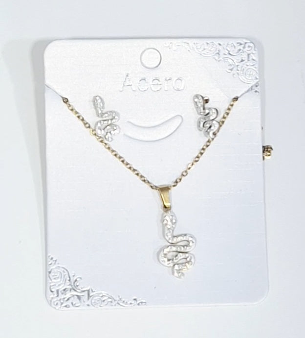 Conjunto brincos + fio