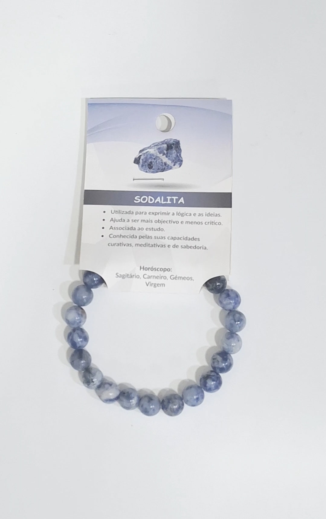 Pulseira com pedra natural Sodalita