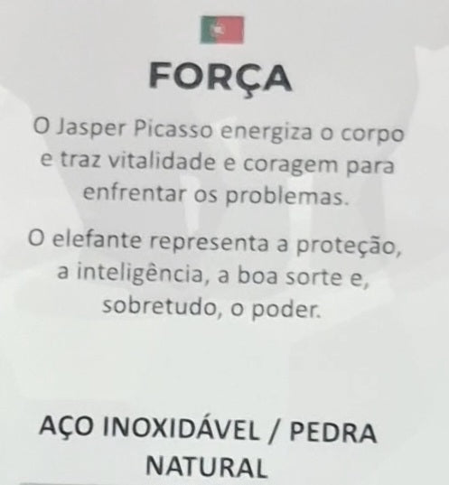 Pulseira com pedra natural Jasper Picasso