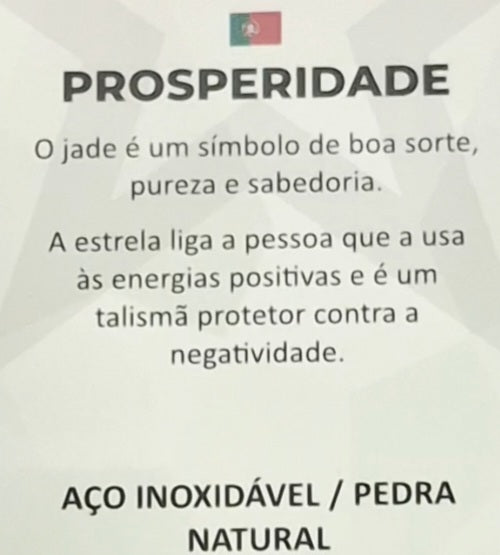 Pulseira com pedra natural Jade Branca