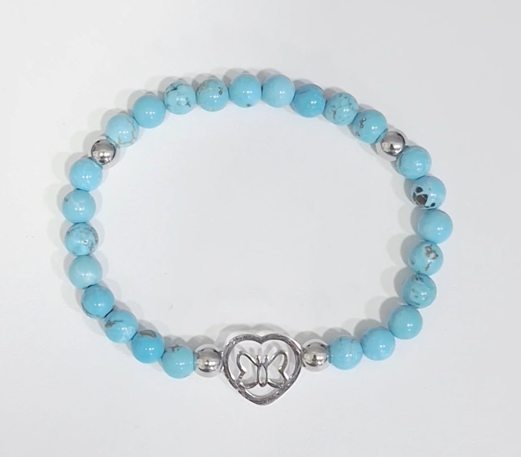 Pulseira com pedra natural Turquesa