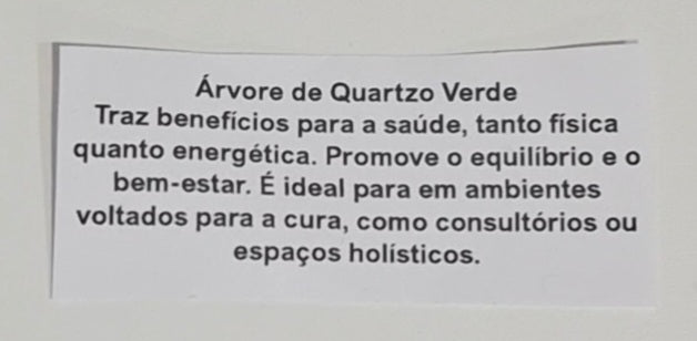 Árvore da felicidade de pedra natural Quartzo Verde