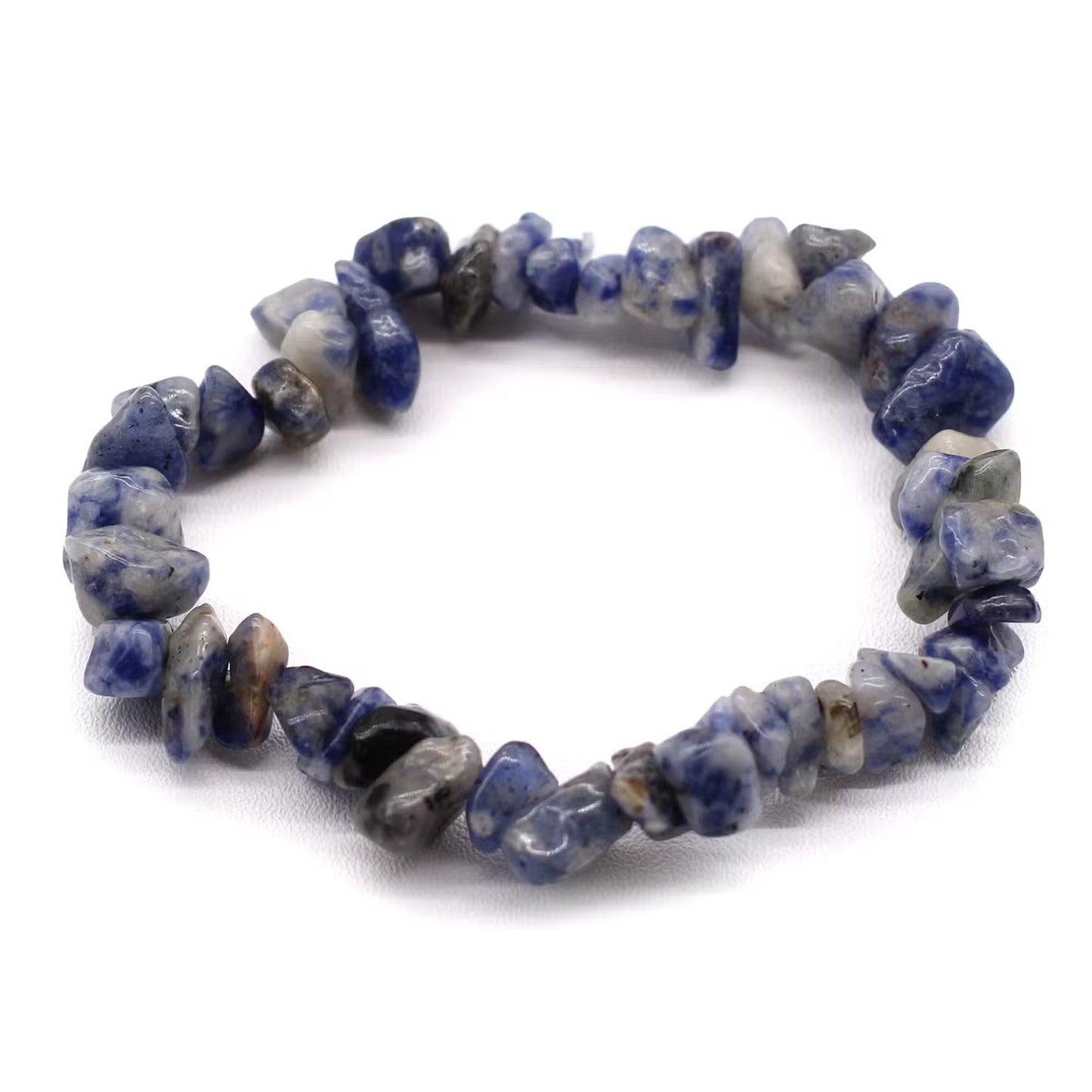 1 Pulseira com Fragmento de Pedra Preciosa - Sodalita (Chip)