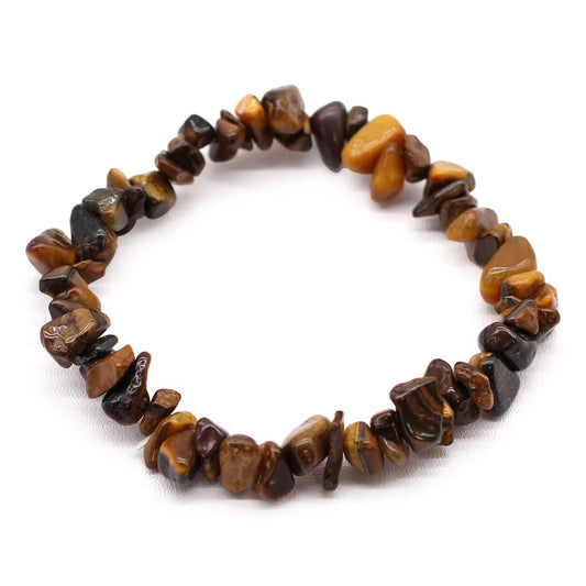 1 Pulseira com Fragmento de Pedra Preciosa - Olho de Tigre (Chip)