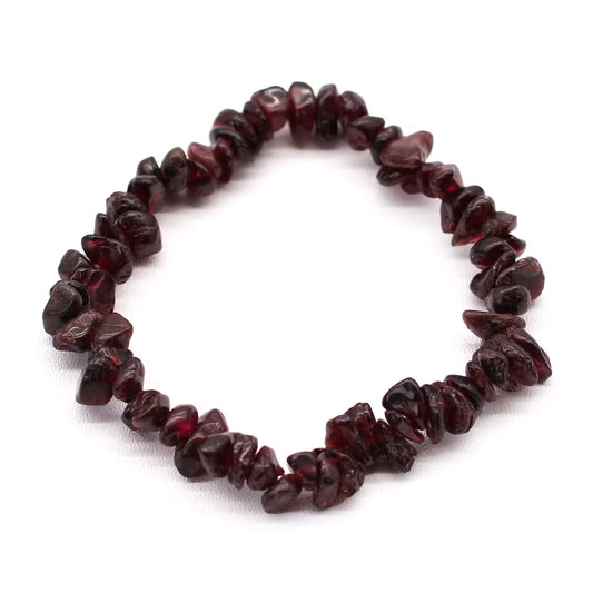 1 Pulseira com Fragmento de Gema - Granada de Sangue (Chip)