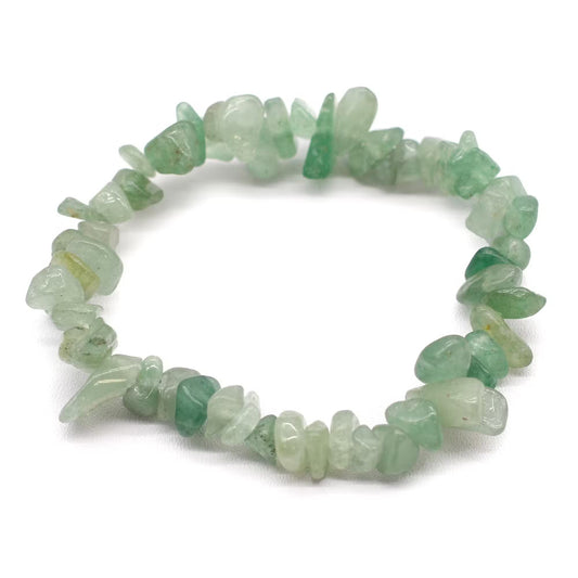 1 Pulseira com Fragmento de Pedra Preciosa - Aventurina Verde (Chip)