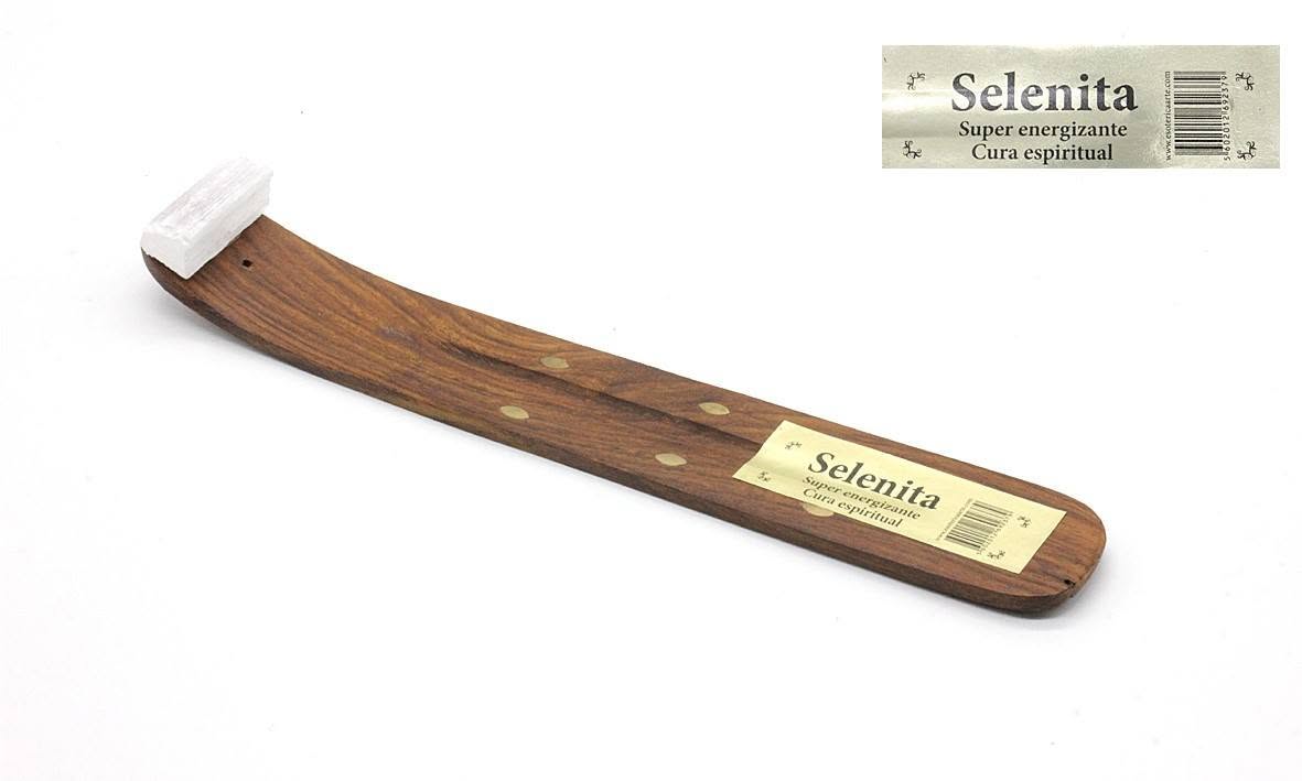 Incensário com pedra Selenita