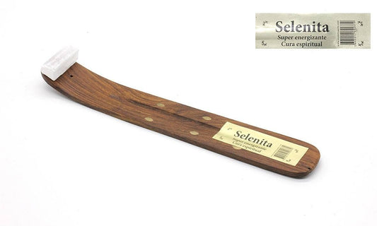 Incensário com pedra Selenita