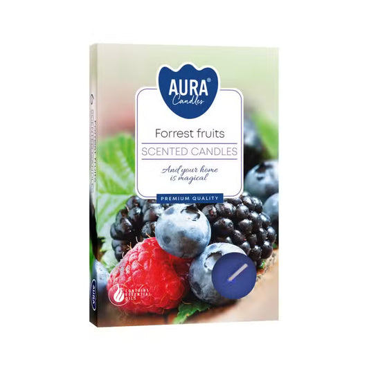 1 conjunto de 6 velas de chá perfumadas - Frutas Silvestres