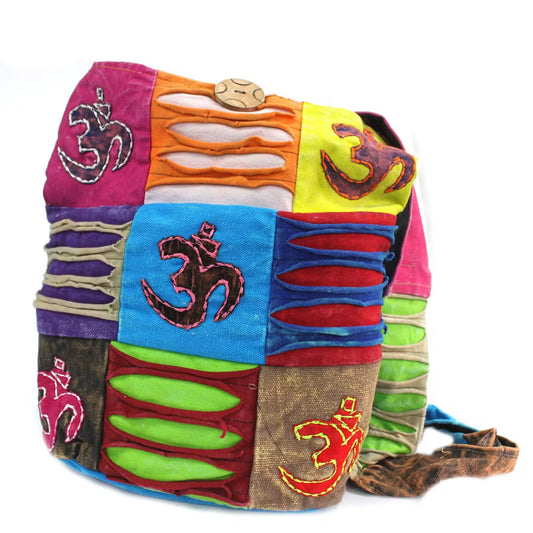 1x Bolsa Étnica Estilo Hippie - Azul-petróleo / Om
