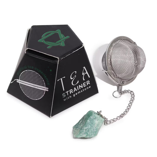 1x coador de Chá de Cristal Bruto - Aventurina Verde