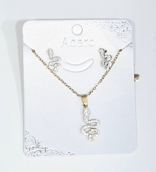 Conjunto brincos + fio