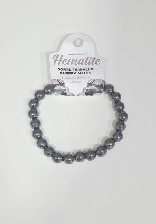 Pulseira com pedra natural Hematite