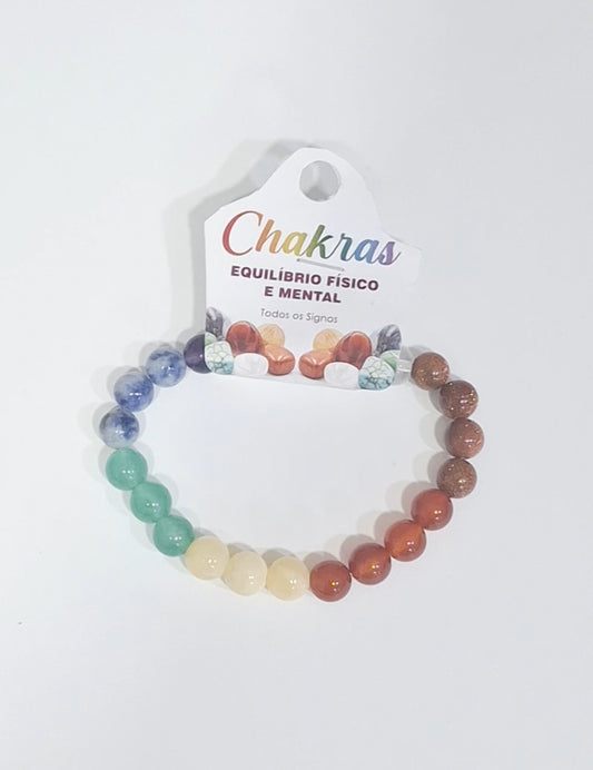 Pulseira com pedra natural 7 Chakras