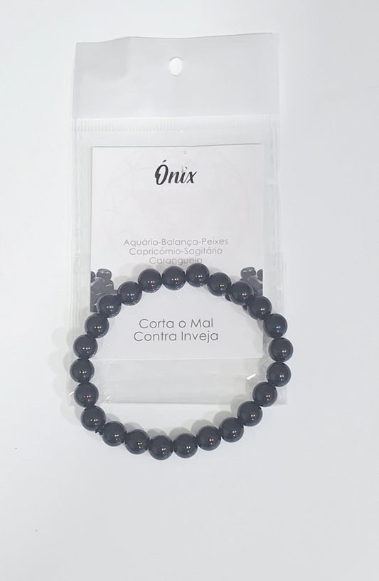 Pulseira com pedra natural Onix