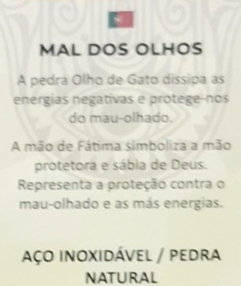 Pulseira com pedra natural Olho de Gato