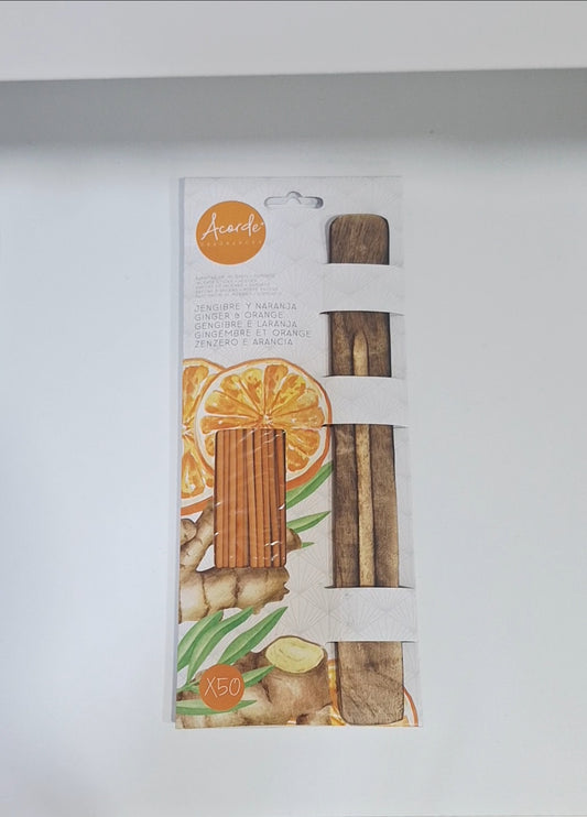 Varitas de Incenso de Gengibre e Laranja + Suporte