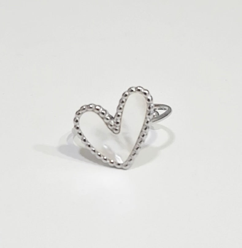 Anel ajustável coração