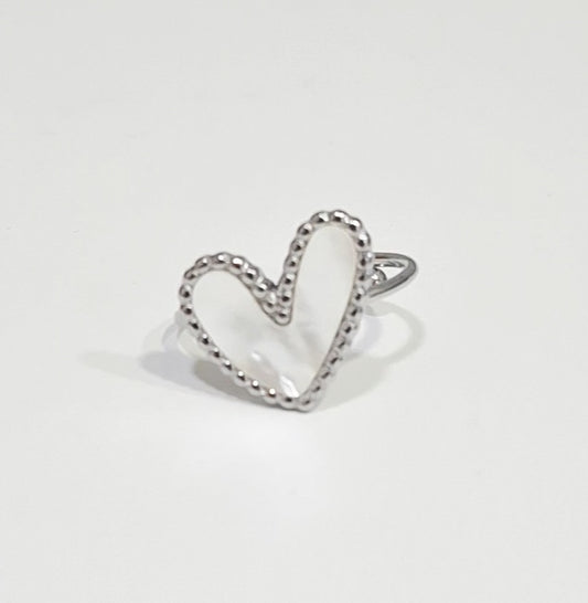 Anel ajustável coração