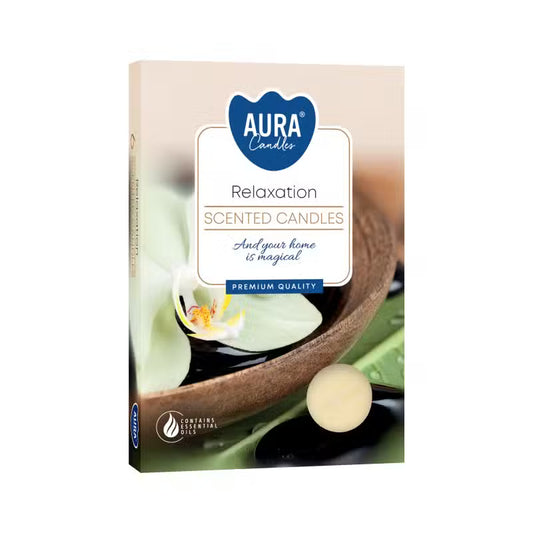 Conjunto de 6 velas de chá perfumadas - Relaxamento