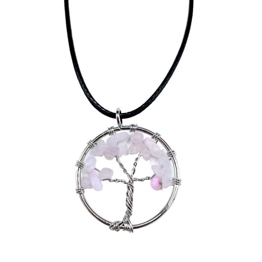 1 Pingente Árvore da Vida - Quartzo Rosa